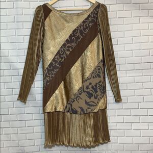 Jeanne Marc Collection Mixed Print Cocktail Dress